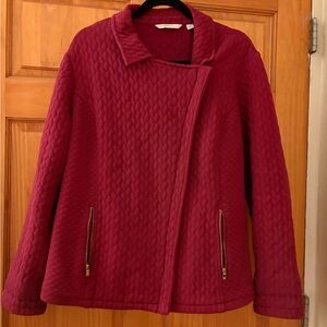 Isaac Mizrahi Women's Quilted Puffer Jacket - Deep Red